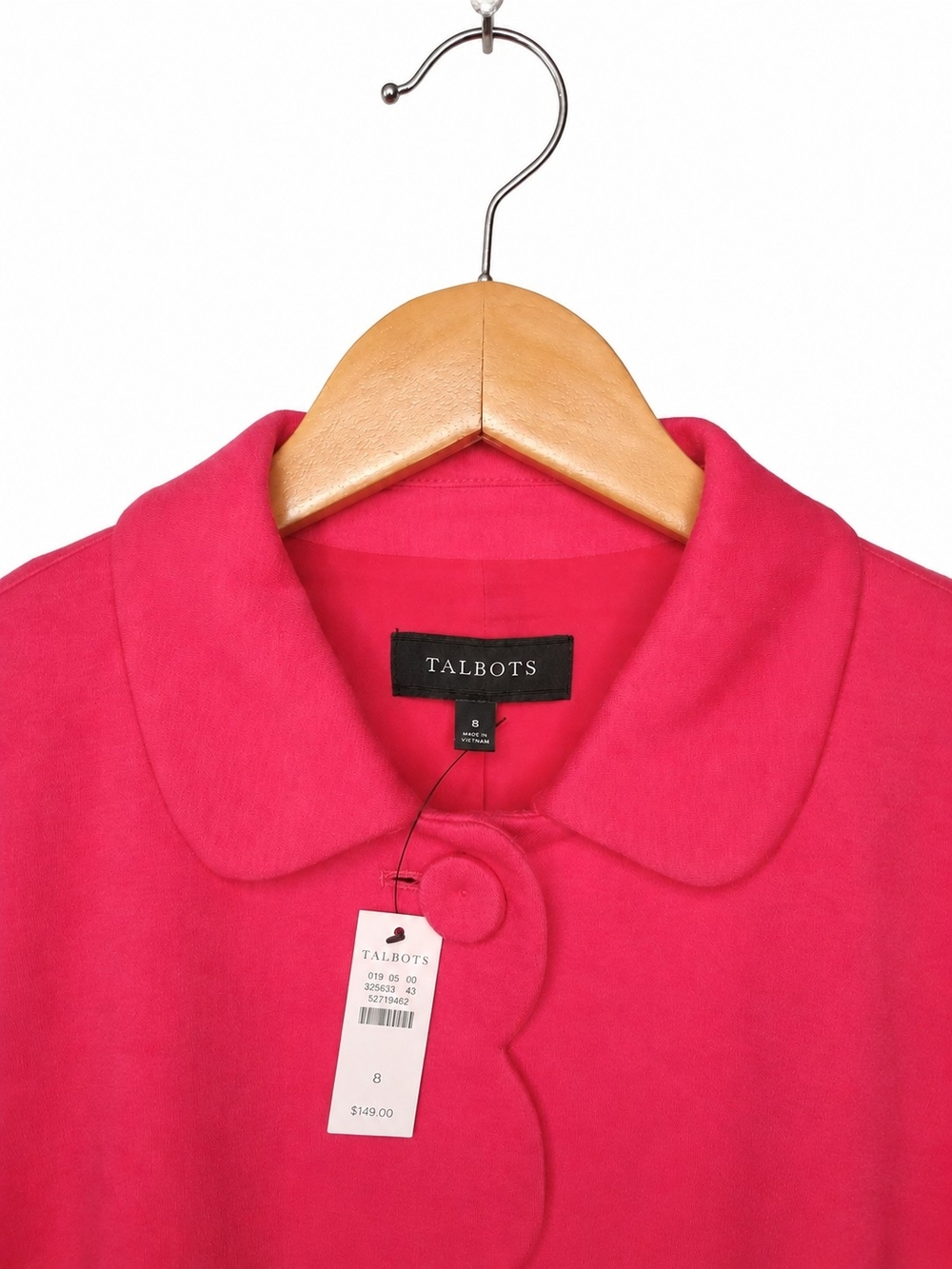 NWT Talbots Pink Scallop Front Blazer Jacket Size 8 - Picture 4 of 9